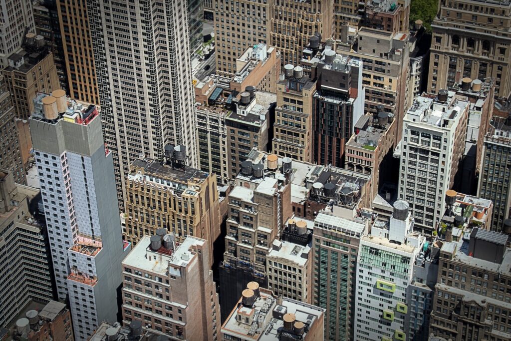 Cooling towers, chillers, water towers and more on top of New York City buildings. NYC Accelerator created a tool to look up a New York City building to view its estimated energy use and see if the building is on track for LL97 compliance.