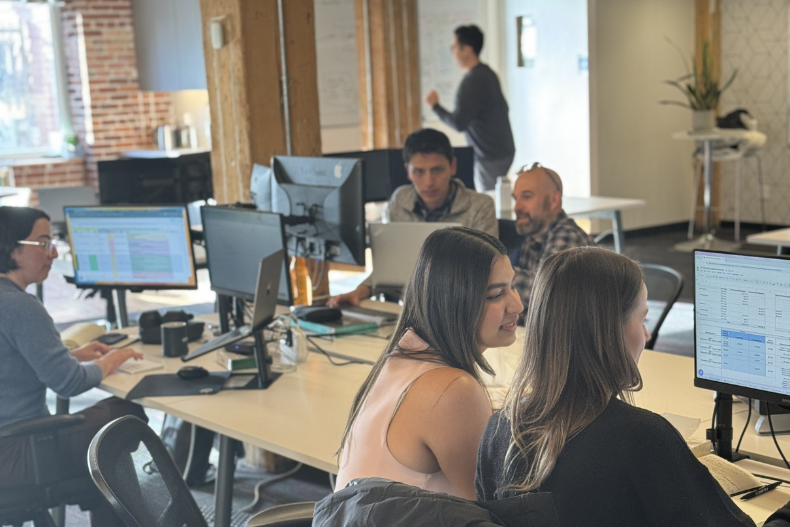 The Parity team, full of ClimateTech experts, is hard at work in the Parity Toronto office.